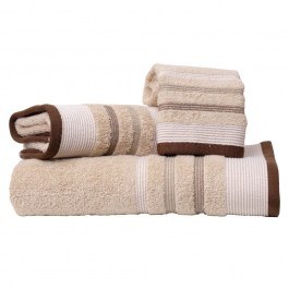 Πετσέτες Χαβάη Σετ 3τμχ Beige Viopros BEIGE