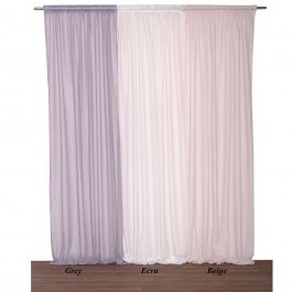 Κουρτίνα 1630 Με Τρέσα Beige Viopros Beige