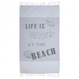 Πετσέτα Θαλάσσης - Παρεό Σάντυ Grey Viopros GREY