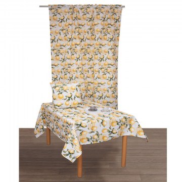 Curtain Lemon Tree White-Yellow Viopros