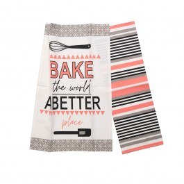 Ποτηρόπανα Τυπωτά 970 (Σετ 2τμχ) Coral Viopros CORAL