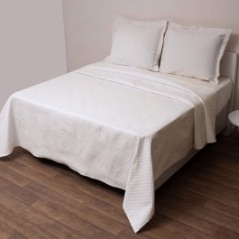 Κουβέρτα Polycotton Δήλος Ecru Viopros ECRU