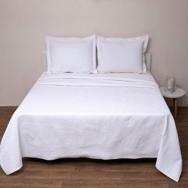 Κουβέρτα Polycotton Δήλος White Viopros WHITE