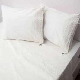 Lace Pillowcases Νο3 (Set 2pcs) Ecru Viopros ECRU