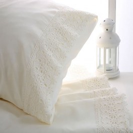 Lace Pillowcases Νο4 (Set 2pcs) Ecru Viopros ECRU