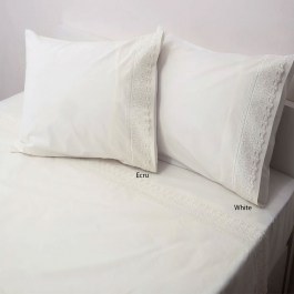 Lace Pillowcases Νο9 (Set 2pcs) Ecru Viopros ECRU