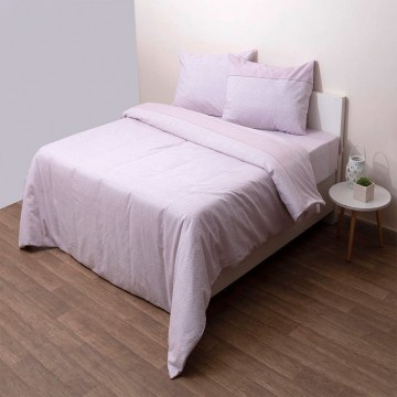 Flannel Bed Sheets 2556 Fitted (Set 3pcs) Pink Viopros