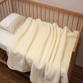 Κουβέρτα Βρεφική Βελουτέ 1 Ivory Anna Riska ECRU