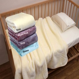 Κουβέρτα Βρεφική Βελουτέ 3 Grey Anna Riska GREY