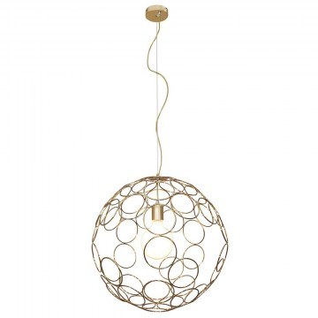 Φωτιστικό Οροφής Κρεμαστό HL-3589-M 77-4086 Aline Gold Φ60 Homelighting