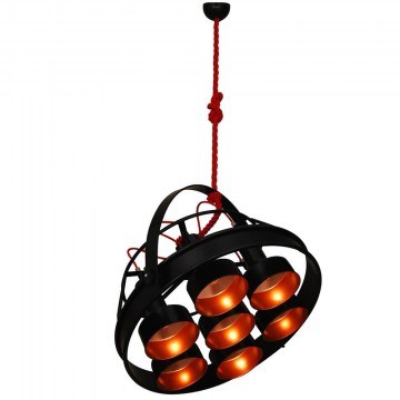 Φωτιστικό Οροφής Κρεμαστό HL-244S-7P Hector Black Homelighting