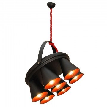 Ceiling  HL-3578-1A 77-3996 Brandon Black & Mat Copper Homelighting