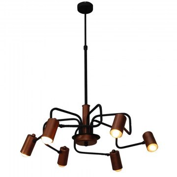 Φωτιστικό Οροφής Κρεμαστό Led HL-3522-6 77-3779 Hannah Old Copper & Black  Homelighting