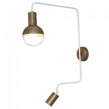 Φωτιστικό Τοίχου - Απλίκα HL-3555-2S 77-3971 Callie Old Bronze & White Homelighting