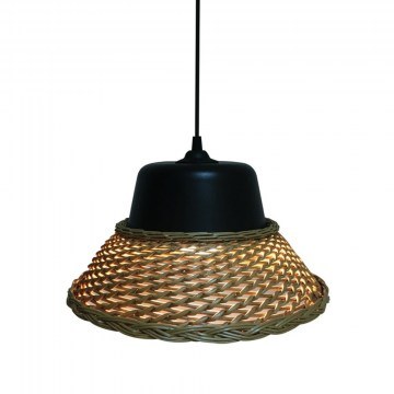 Ceiling Light 77-3636 L-W-1702 Mine Black & Natural Homelighting