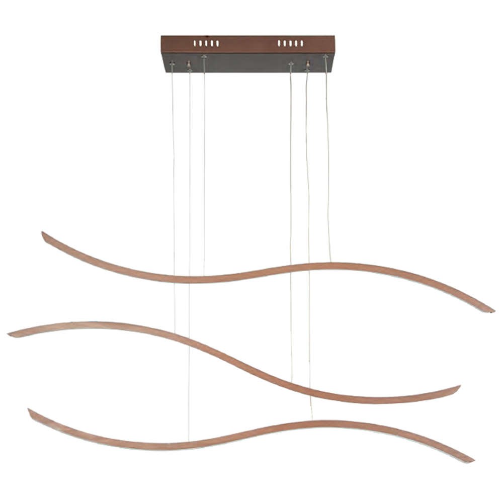 Φωτιστικό Οροφής 77-8130 Led 120cm Waves Coffee Brown Homelighting