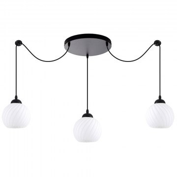 Φωτιστικό Οροφής Swirl 77-8199 3xE27 60W Black-White Homelighting