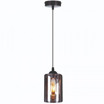 Ceiling Lamp Smoked 77-8200 1xE27 60W Black Homelighting