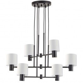 Φωτιστικό Οροφής Adept 77-8295 77x77x100cm 6xE27 60W Black-White Homelighting BLACK-WHITE