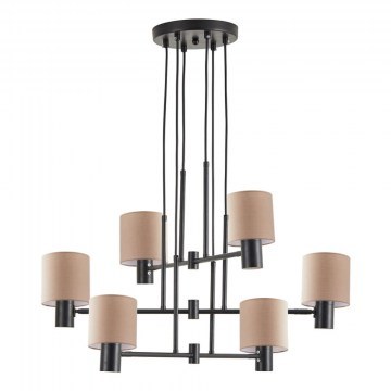 Φωτιστικό Οροφής Κρεμαστό Adept 77-8872 63x100cm 6xE27 60W Black-Brown Homelighting