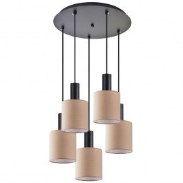 Ceiling Lamp Adept Tube 77-8524 40x40x300cm 5xE27 60W Black-Brown Homelighting BLACK-BROWN