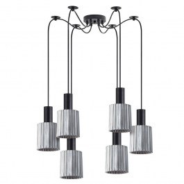 Φωτιστικό Οροφής Adept Tube 77-8484 50x50x300cm 6xE27 60W Black-Smoke Homelighting BLACK-SMOKE