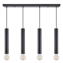 Φωτιστικό Οροφής - Ράγα Adept Tube 77-8674 85x8x300cm 4xE27/GU10 60W Black Homelighting BLACK