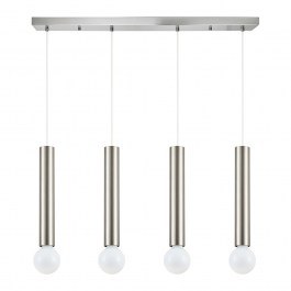 Φωτιστικό Οροφής - Ράγα Adept Tube 77-8664 5,5x300cm 4xE27 60W Nickel Homelighting NICKEL