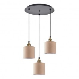 Φωτιστικό Οροφής Adept 77-8743 35x35x300cm 3xE27 60W Multi-Brown Homelighting MULTI-BROWN