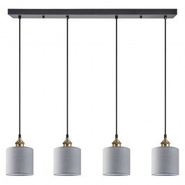 Φωτιστικό Οροφής - Ράγα Adept 77-8738 85x14x300cm 4xE27 60W Multi-Grey Homelighting MULTI-GREY