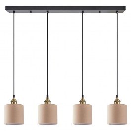 Φωτιστικό Οροφής - Ράγα Adept 77-8745 85x14x300cm 4xE27 60W Multi-Brown Homelighting MULTI-BROWN