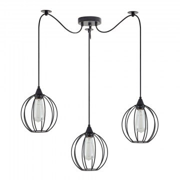 Ceiling Lamp Adept 77-8755 45x45x300cm 3xE27 60W Black Homelighting