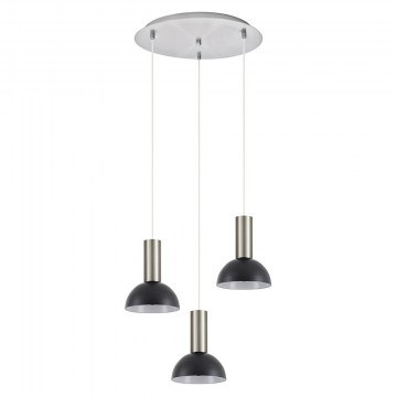 Φωτιστικό Οροφής Adept Tube 77-8467 35x35x300cm 3xE27 60W Nickel-Black Homelighting