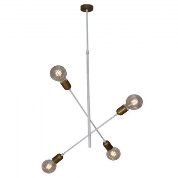 Ceiling Lamp Eric HL-3524-4 77-3798 60x60x105cm 4xE27 60W White-Bronze Homelighting
