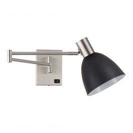 Wall Lamp Adept 77-8376 10x61x13cm 1xE27 60W Nickel-Black Homelighting NICKEL-BLACK