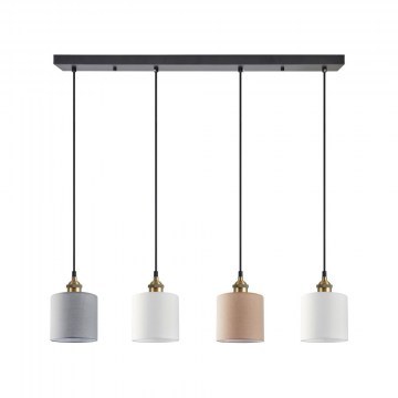 Rail Lamp Magnum Flex 77-9033 85x15x300cm 4xE27 60W White -Grey - Brown Homelighting