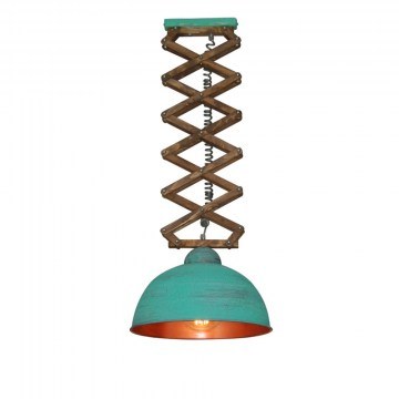 Pentant Lamp Up-Down Worn 77-3094 38x100cm E27 60W Copper-Green Cement Homelighting