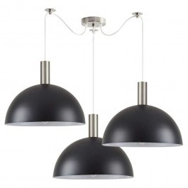 Φωτιστικό Οροφής Adept Tube 77-8408 Φ40x28.5cm 3xE27 60W Nickel-Black Homelighting NICKEL-BLACK