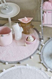 Χαλί Παιδικό Bubbly Στρόγγυλο Απαλό Ροζ Lorena Canals PINK