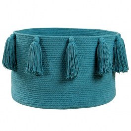 Καλάθι Αποθήκευσης Με Κρόσσια LOR-BSK-TAS-PETRO Πετρόλ 30Χ45Χ45Cm Lorena Canals PETROL