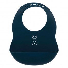 Σαλιάρα N877022 Σιλικόνης 20x27cm Dark Blue Nattou DARK BLUE