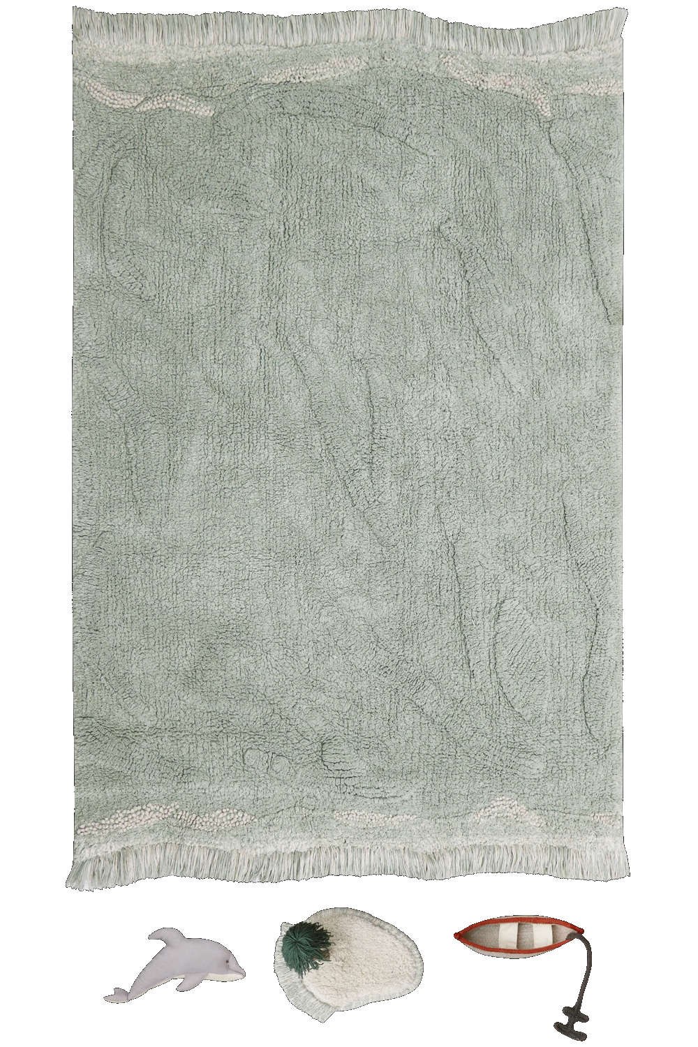 Χαλί Παιδικό Κύματα LOR-C-WAVES 90x130cm Ciel-Green Lorena Canals
