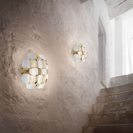 Wall Lamp Mida 2x6W E14 32x12cm White-Gold Slamp WHITE-GOLD