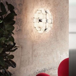 Φωτιστικό Οροφής - Πλαφονιέρα Mida Large 4x12W E27 67x21cm White-Platinum Slamp WHITE-SILVER