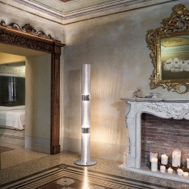 Floor Lamp La Lollo Prisma Transparent - Pewter Slamp PEWTER