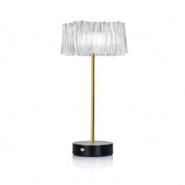 Table Light  Rechargeable Accordeon Battery 13x32,7 Led Prisma-Black Slamp BLACK