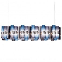 Ceiling Lamp - Rail La Lollo 142x28x28cm Led 12420lm 110W 2700K Silver-Blue Slamp SILVER-BLUE
