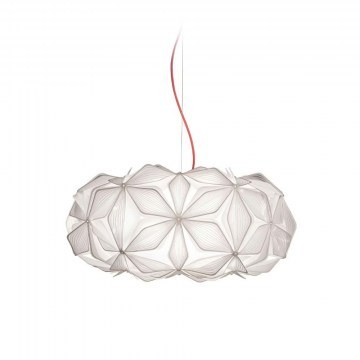 Φωτιστικό Οροφής Κρεμαστό C'est La Vie Medium 2x12W E27 LED 53x26cm White - Red Wire Slamp