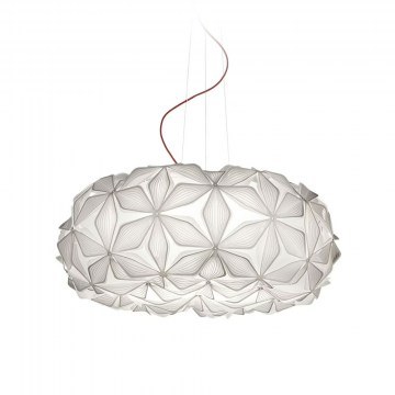 Φωτιστικό Οροφής Κρεμαστό C'est La Vie Large 4x12W E27 70x28cm White - Red Wire Slamp