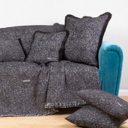 Throw Parnassos Black-Grey Aslanis Home BLACK-GREY